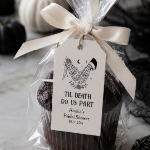 Till Death Halloween Gothic Bridal Shower Favour Gift Tags