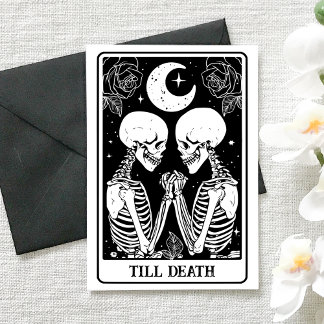 Till Death Tarot Gothic Engagement & Wedding Card