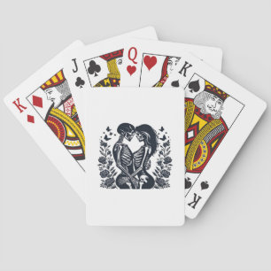 Till Death We – Skeleton Couple Gothic Design Clas Playing Cards