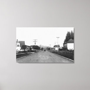 Tillamook, Oregon Residential Street Scene Canvas Print