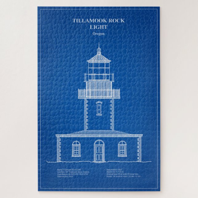Tillamook Rock Lighthouse - Oregon – AD Jigsaw Puzzle (Vertical)