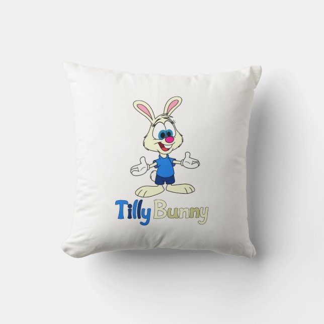 Tilly Bunny Throw Pillow (Front)