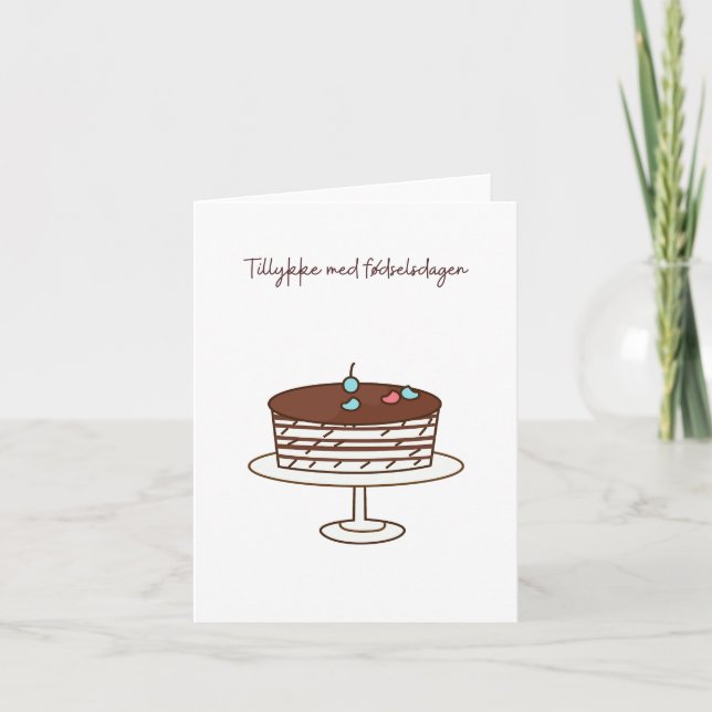 Tillykke med fødselsdagen, Danish happy birthday Card (Front)