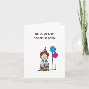 Tillykke med fødselsdagen, Danish happy birthday Card