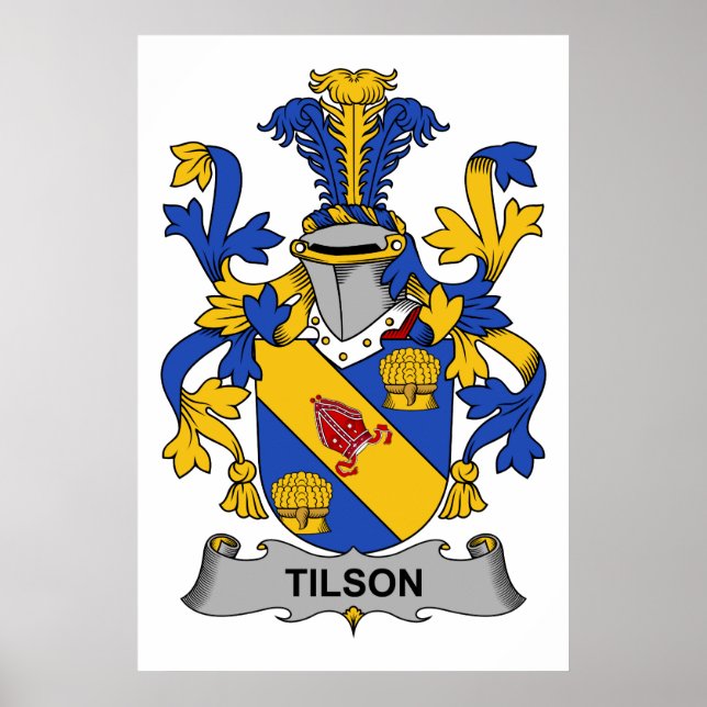 Tilson Family Crest Poster (Front)