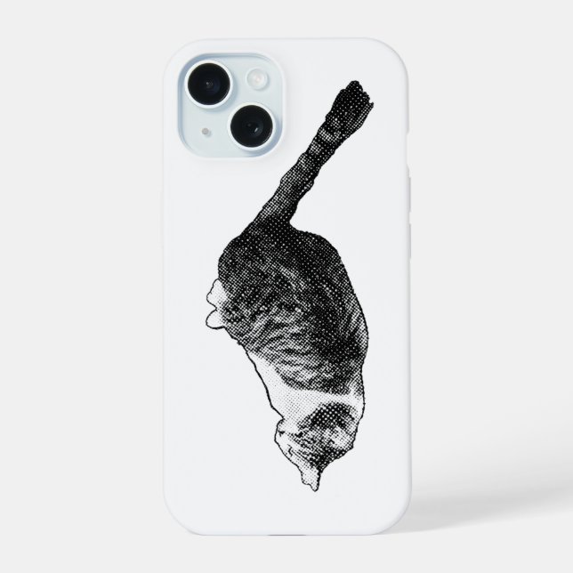 Tilt Guard, Cozy Sketch iPhone 15 Case (Back)