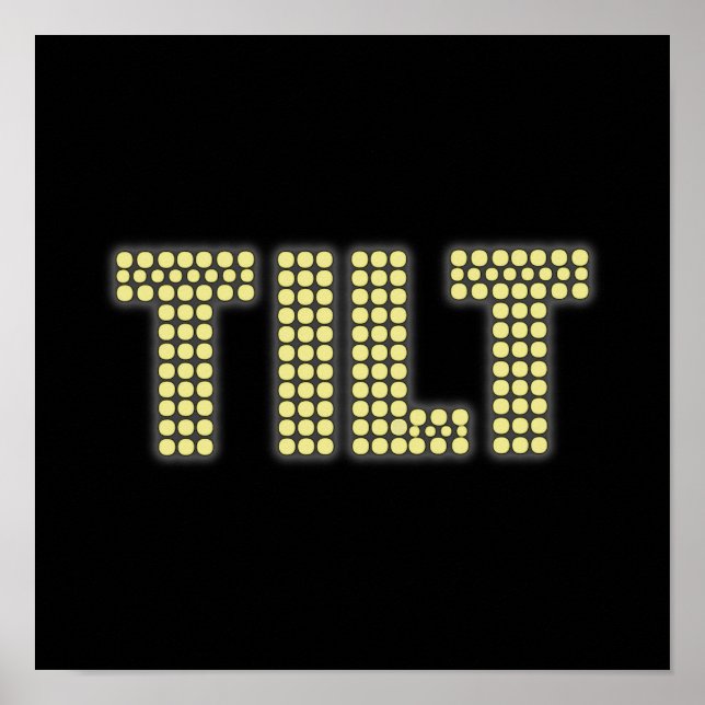 TILT Pinball Poster #7 Minimalist Design (Front)