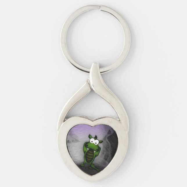 Tilted Dragon Keychain (Front)