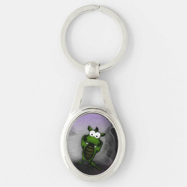Tilted Dragon Keychain (Front)