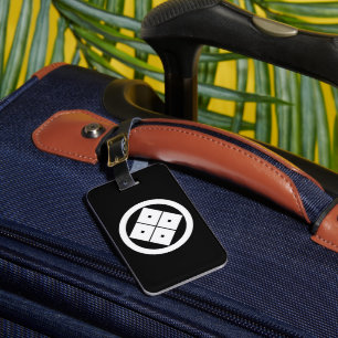Tilted four-square-eyes in a circle Luggage Tags