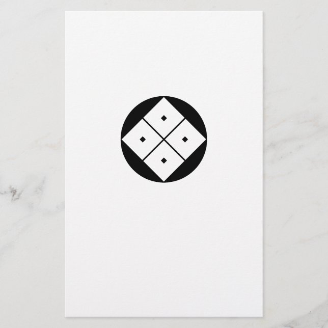 Tilted four-square-eyes in rice cake stationery (Front)