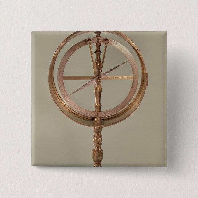 Tilting Compass belonging to Count Grandpre 2 Inch Square Button (Front)