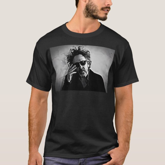 Tim Burton Cinema Tv Gift Ideas Digital Artwork T-Shirt (Front)