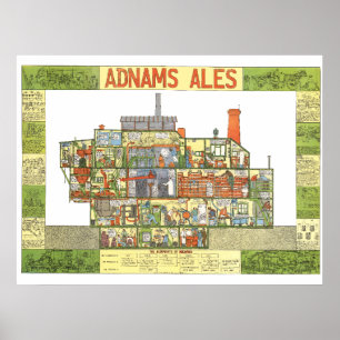 Tim Hunkin's Adnams Brewery poster
