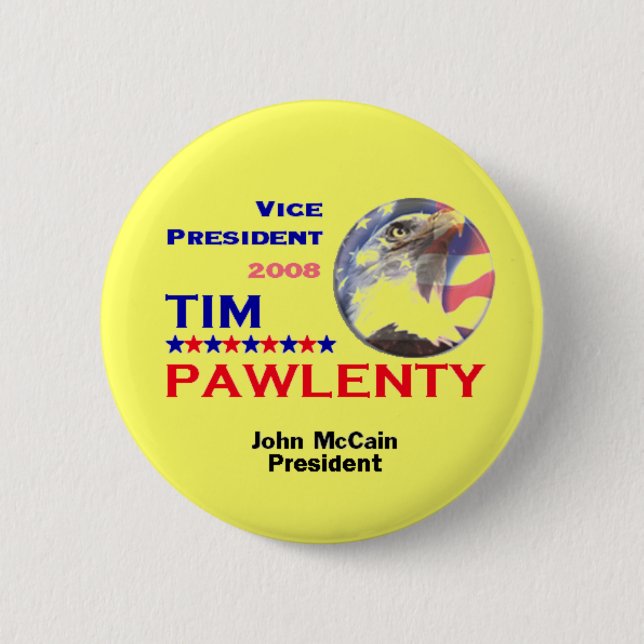 Tim PAWLENTY VP Button (Front)