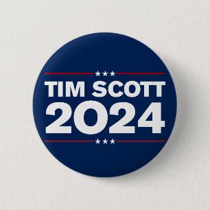Tim Scott 2024 2 Inch Round Button