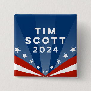 Tim Scott 2024 2 Inch Square Button
