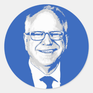 Tim Walz Classic Round Sticker