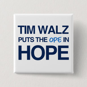 Tim Walz Fan Club 2 Inch Square Button