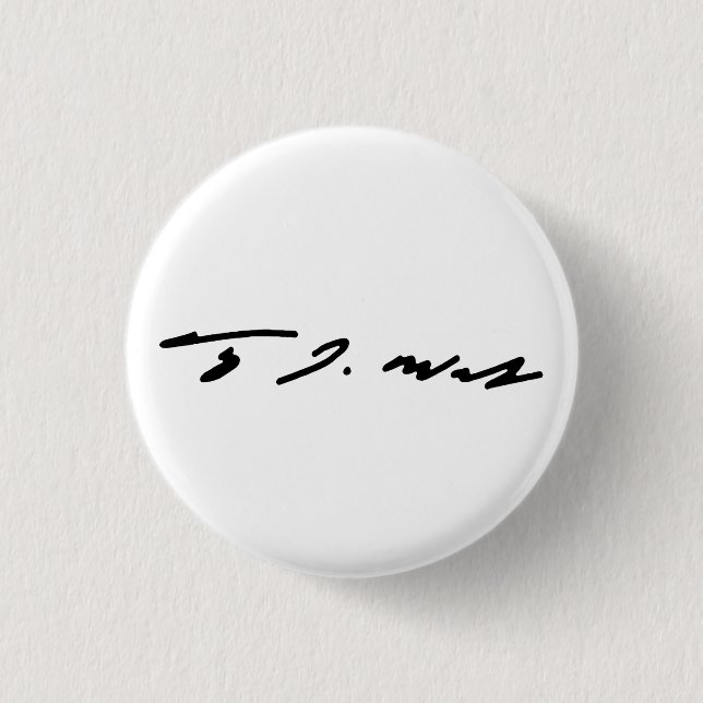 Tim Walz Signature 1 Inch Round Button (Front)