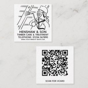 Timber Care & Timber Treatment Square Business Card