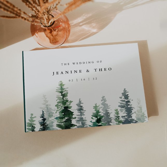 Timber Grove Evergreen Forest Wedding Guest Book (Creator Uploaded)