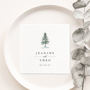 Timber Grove   Personalized Wedding Napkin