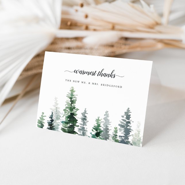 Timber Grove | Personalized Wedding Thank You Card (Creator Uploaded)