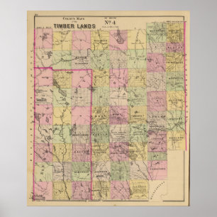 Timber lands 4 Map Poster