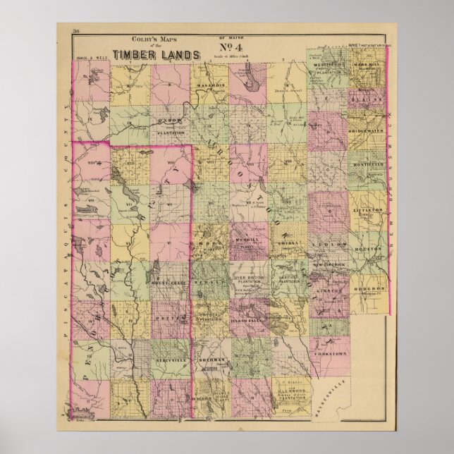 Timber lands 4 Map Poster (Front)