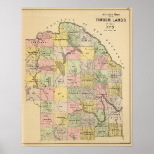 Timber lands 5 Map Atlas Poster