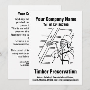 Timber Preservation Cartoon Design Card