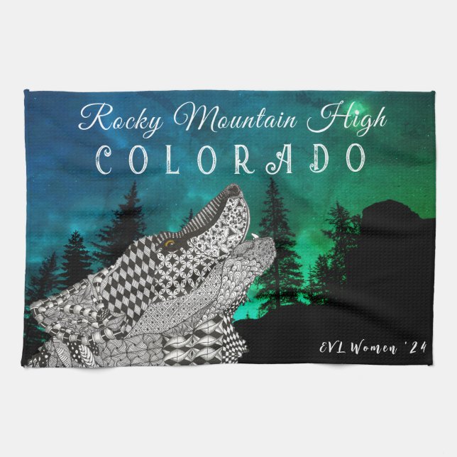 Timber the Howling Wolf Kitchen Towels (Horizontal)