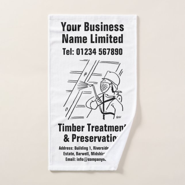 Timber Treatment & Preservation Design Hand Towel (Hand Towel)