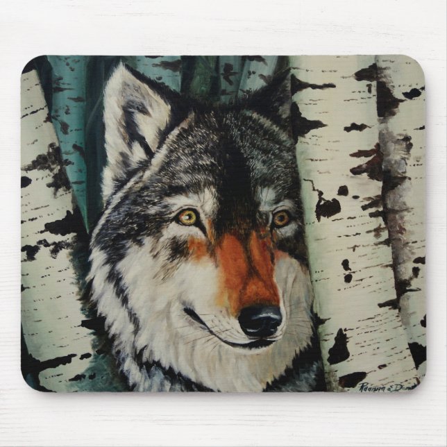 "Timber Wolf" Mouse Pad (Front)