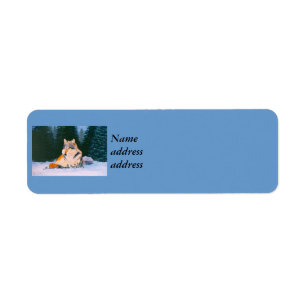 Timber Wolf Return Address Label