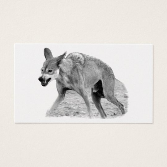 Timber Wolf Snarl Business Card