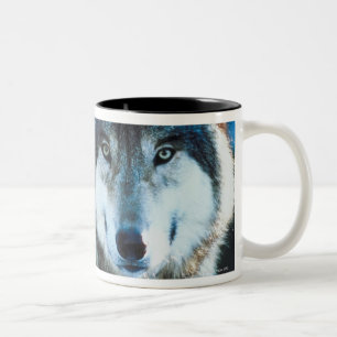 Timber wolf Two-Tone coffee mug