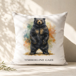 Timberline Gaze Rustic Den Accent Throw Pillow
