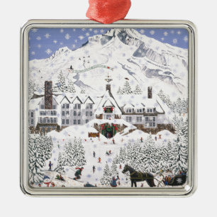 Timberline Lodge Metal Ornament