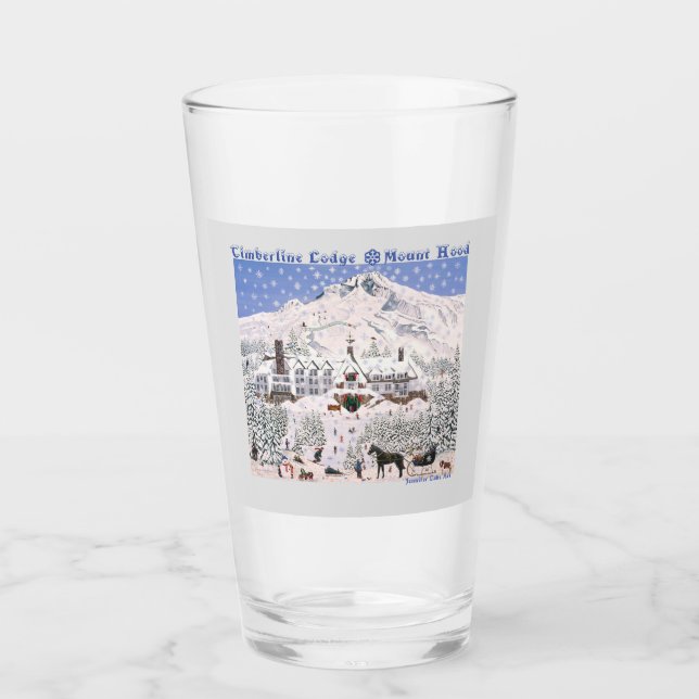 Timberline Lodge ~ Mount Hood Pillow Glass (Front)