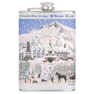 Timberline Lodge ~ Mount Hood Pillow Hip Flask