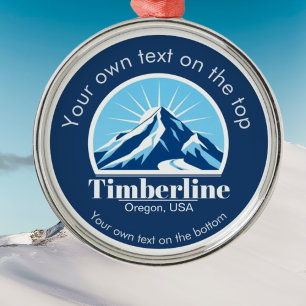 Timberline Oregon usa ski resort medal Metal Ornament