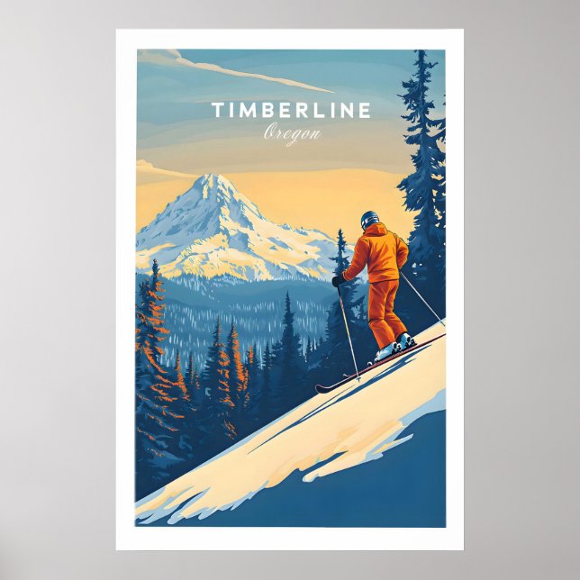 Timberline Print Oregon Ski Poster 1 (Front)