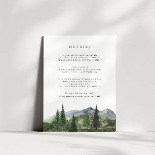 Timberline Wedding Guest Details Enclosure Card