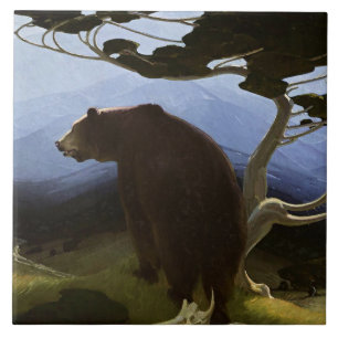 “Timberline” Western Art by W Herbert Dunton Tile