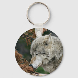 Timberwolf Keychain