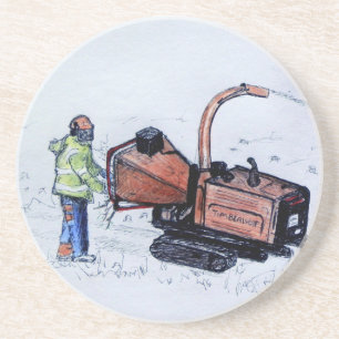 Timberwolf wood chipper coaster