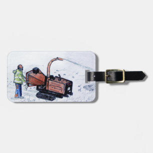 Timberwolf wood chipper luggage tag