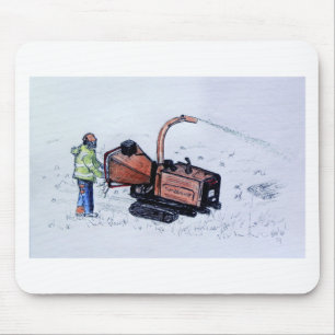 Timberwolf wood chipper mouse pad